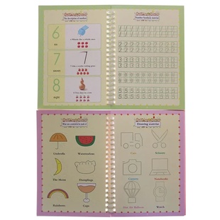 4 Volumes + Pen Magic Workbook Free Rubbing Children's Toys