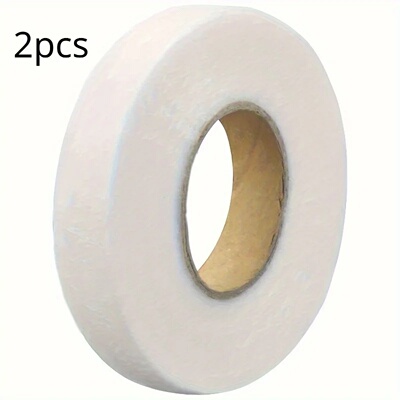 2pcs 70 Yards Iron-On Fusible Hem Tape No Sew Adhesive Fabr