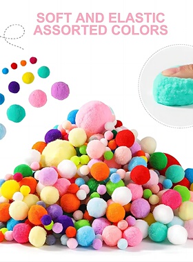 20g 8-30mm Color Random Fluffy High Elasticity Soft Pompoms