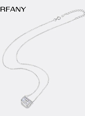 PERFANY 1CT Moissanite Necklace for Women S925 Pure Silver