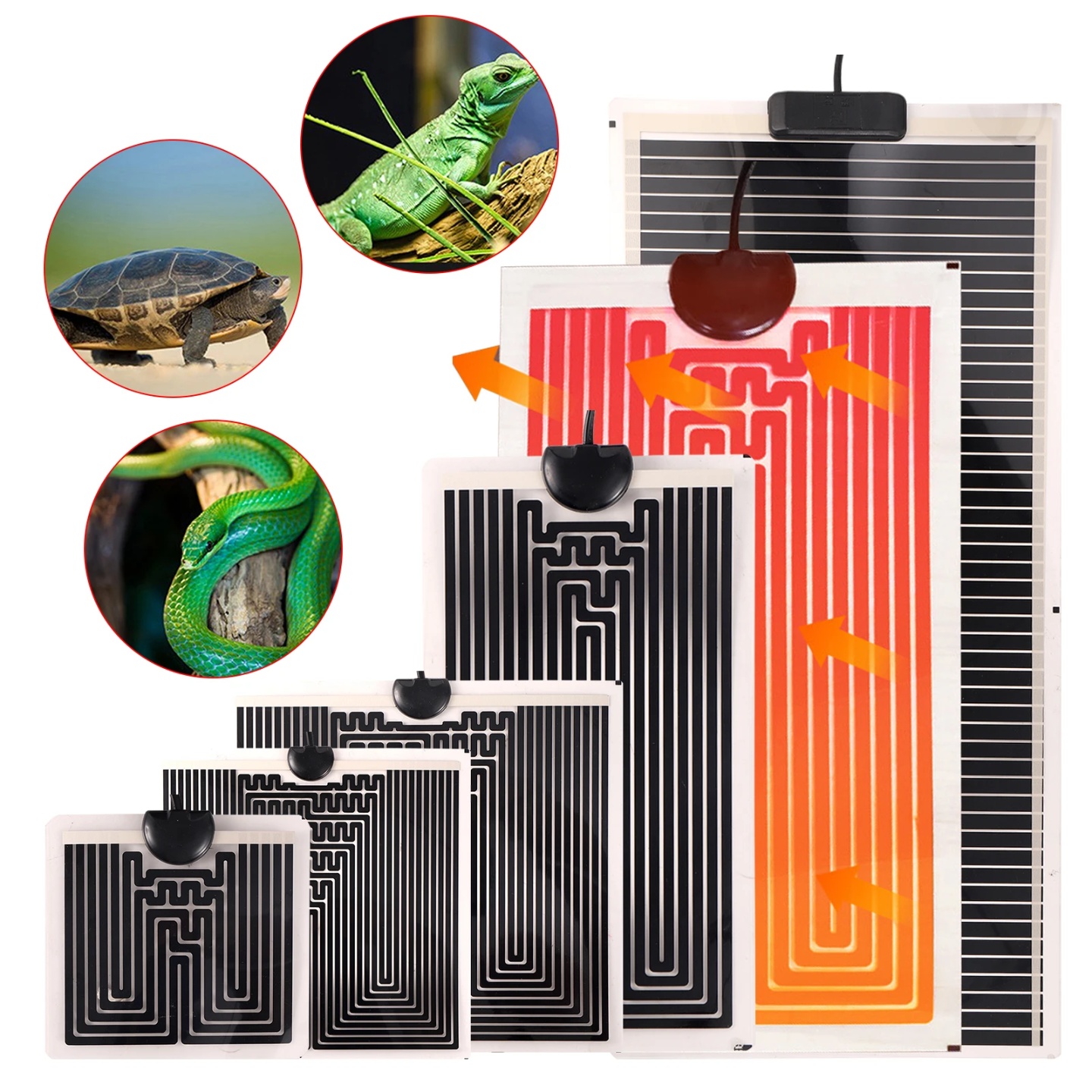 5-45W Reptiles Heat Mat Pet Heating Warm Pads Adjustable Te