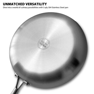 Stainless Steel Frying Pan Wok NonStick Pan Fried Steak Pot