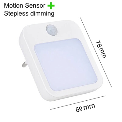 Night Light Motion Sensor With LED Light EU Plug Lamps Chil