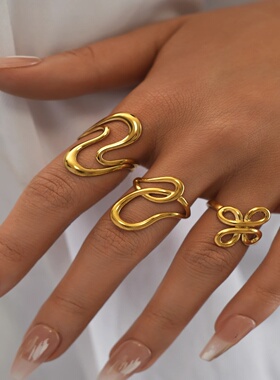 Stainless Steel Gold Color Rings for Women Men 2025 Colorfa