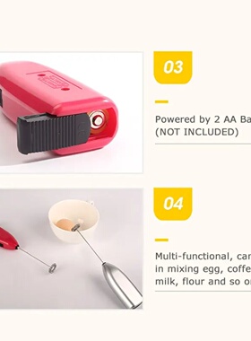 Electric Milk Frother Handheld Egg Beater Foamer Coffee Mak