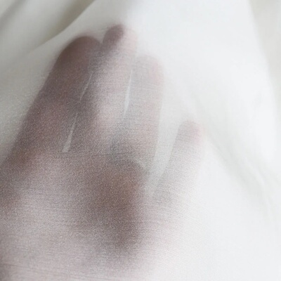 100% Silk Nature Off White Undyed  Habutai Fabric Pure Silk