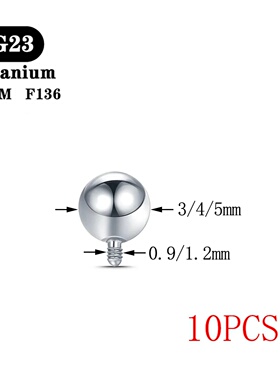 10PCS G23 Titanium 14G 16G External Thread Internally Threa
