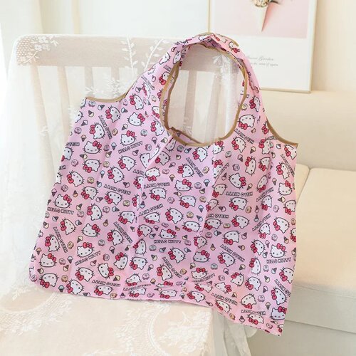 Hello Kitty My Anime Sanrio Shopping Bag Portable folding l