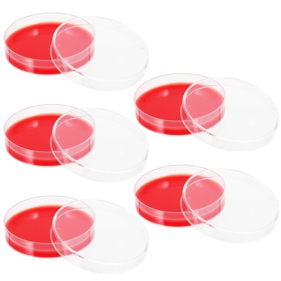 10 Pcs Blood Agar Plates 70mm Culture Medium Lab Petri Dish