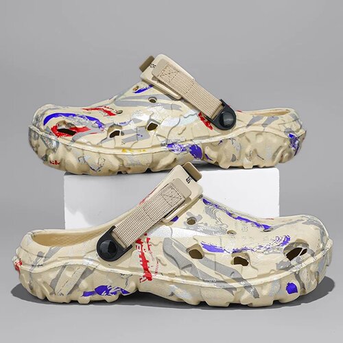 Summer Men Slippers Camouflage Platform Outdoor Clogs Shoe