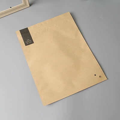 White kraft paper bags, self-sealing packaging bags, tea st