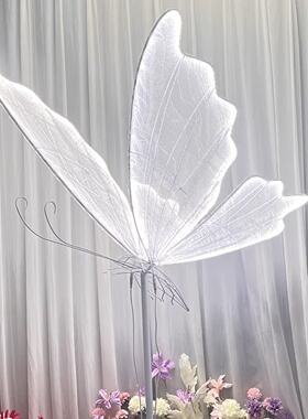 2 pieces of luminous butterflies,wedding party LED road lig