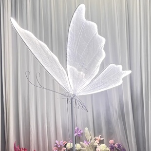 2 pieces of luminous butterflies,wedding party LED road lig