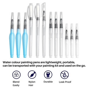 J1UL1N Watercolour Brush Pens Set,12 Pack Water Brush Pens