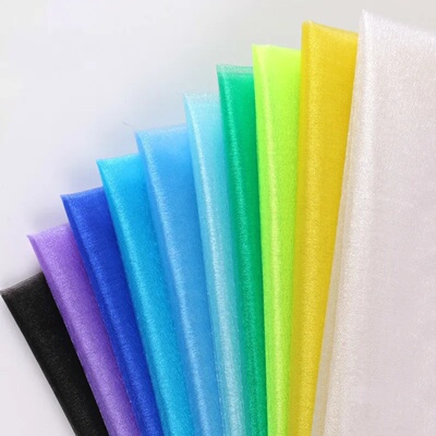 5m/lot Crystal Organza Tulle Roll Fabric For Draping Weddin