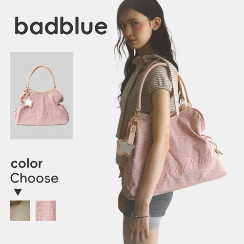 韩国BadBlue腋下包豹纹波点托特
