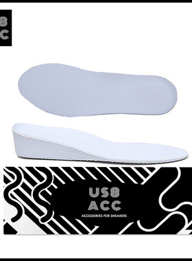 US8ACC爆米花透气运动弹力减震隐形内增高鞋垫男女通用