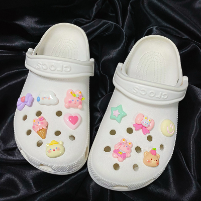 洞洞鞋配饰树马卡龙小兔奶油