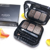 现货KIKO三色眉粉眉膏套装 Eyebrow Expert内含眉钳眉刷持久显色3g