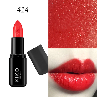 现货kiko4系黑五小黑管口红414号红罂粟正红色滋润D奥999平替显色