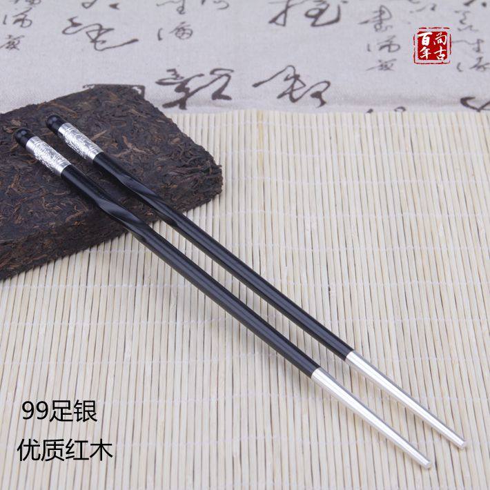 乌木镶银筷子,乌木银筷,乌木包银筷子_大山谷图库