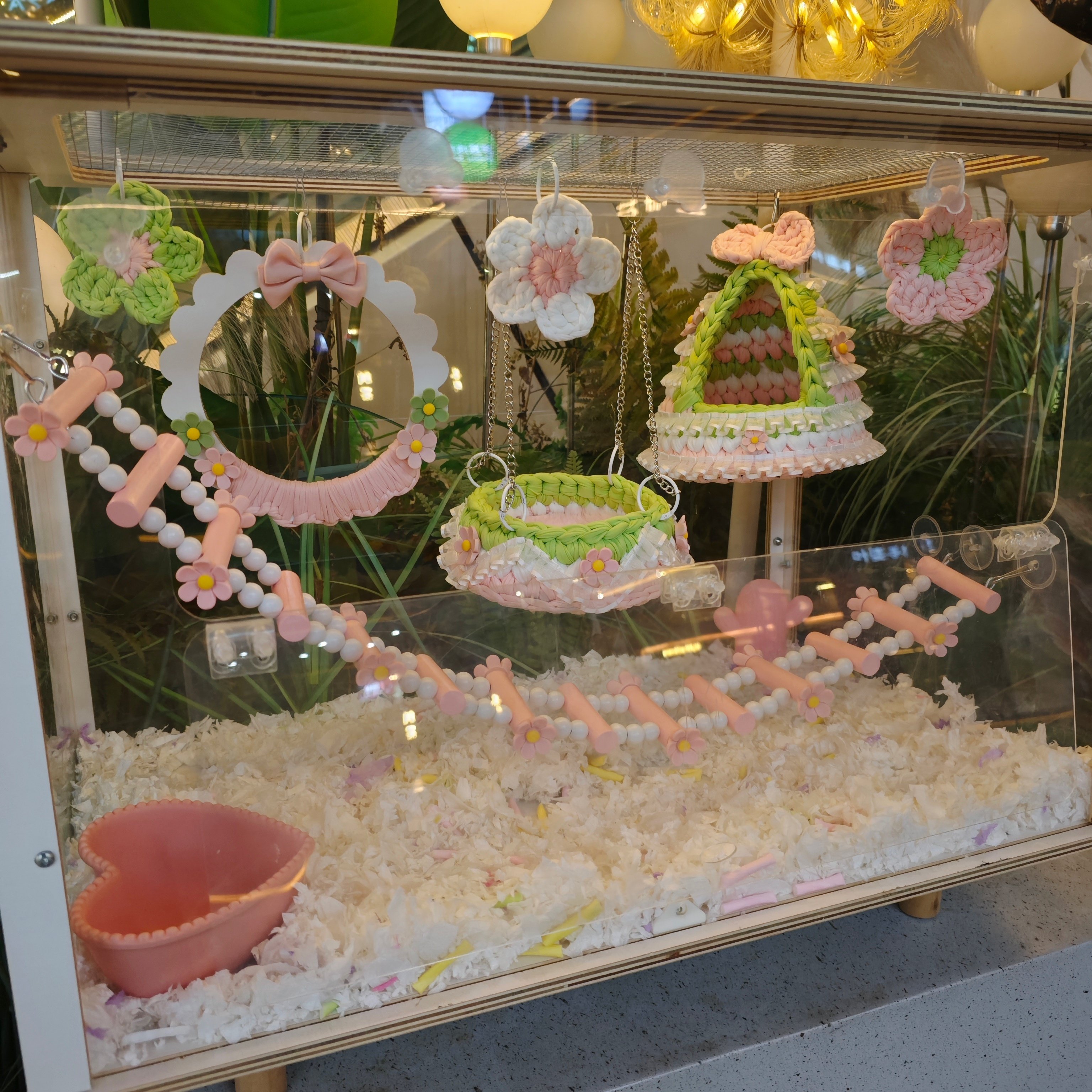 【鹦花】虎皮牡丹鹦鹉笼子造景玄凤玩具用品站杆爬梯秋千吊篮吊环,宠物/宠物食品及用品,鸟玩具,淘宝优惠券,粉丝福利购,淘宝优惠卷