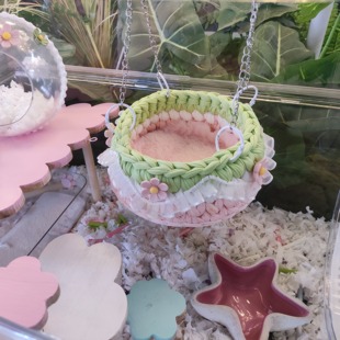 仓鼠金丝熊造景吊篮秋千蜜袋鼯荷兰猪兔子布偶娃娃松鼠吊床摇篮窝