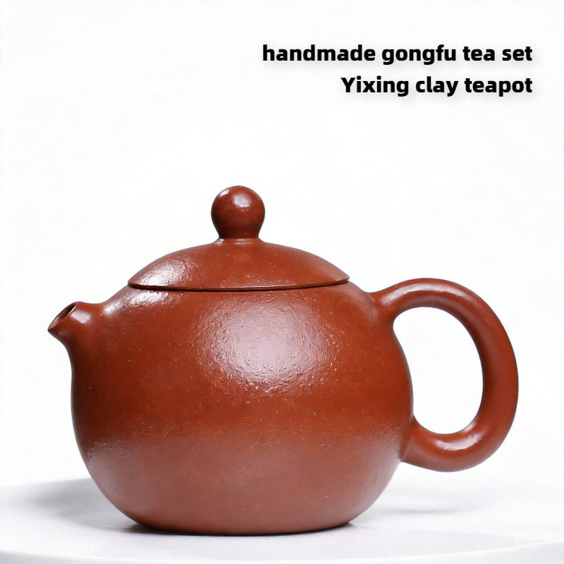 粗砂朱泥河豚西施壶纯手工紫砂壶宜兴功夫茶具泡茶小品女士壶礼物