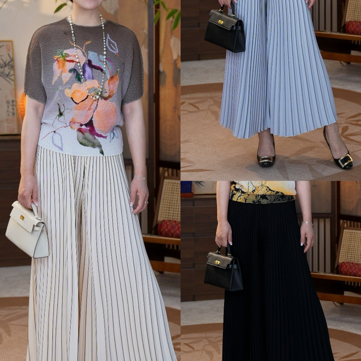 2026春夏季气质阔腿裤裙褶皱女生日礼品优雅妈妈时尚高贵中年礼物