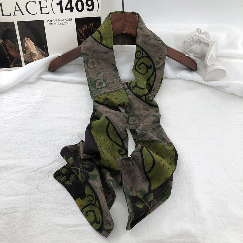 森系复古绿色棉质长条领巾女春秋薄款叠穿腰带配衬衫飘带装饰围巾,服饰配件/皮带/帽子/围巾,围巾/丝巾/披肩,淘宝优惠券,粉丝福利购,淘宝优惠卷