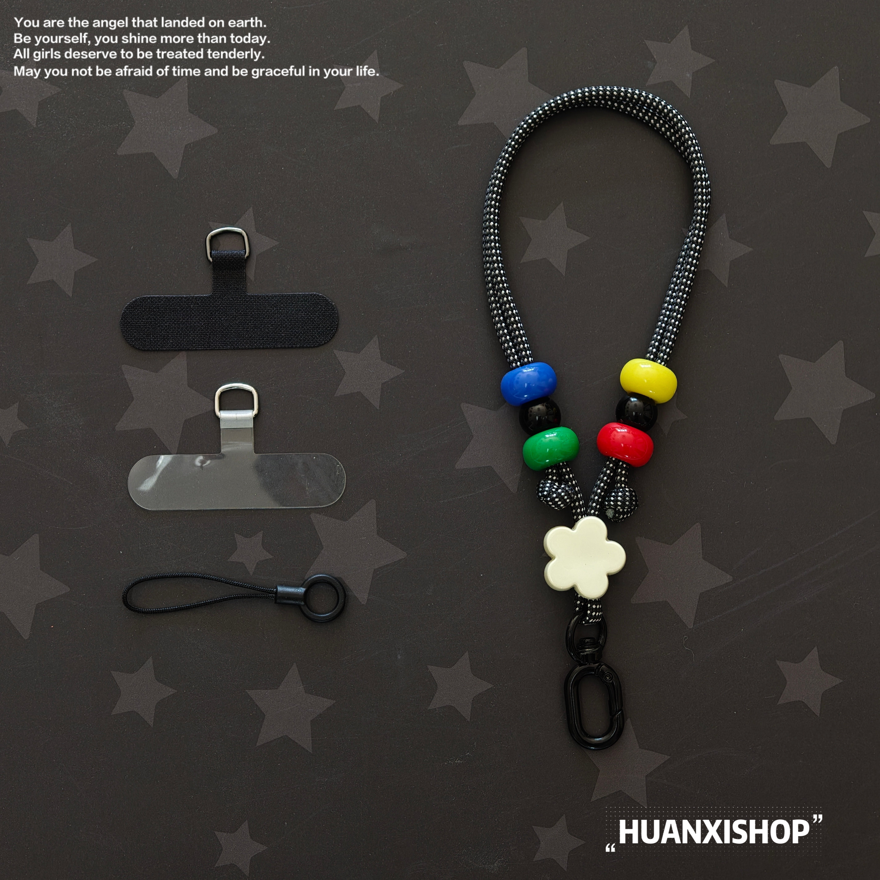 调色盘丨手机手腕挂绳多功能挂链个性简约编绳彩色串珠百搭结实