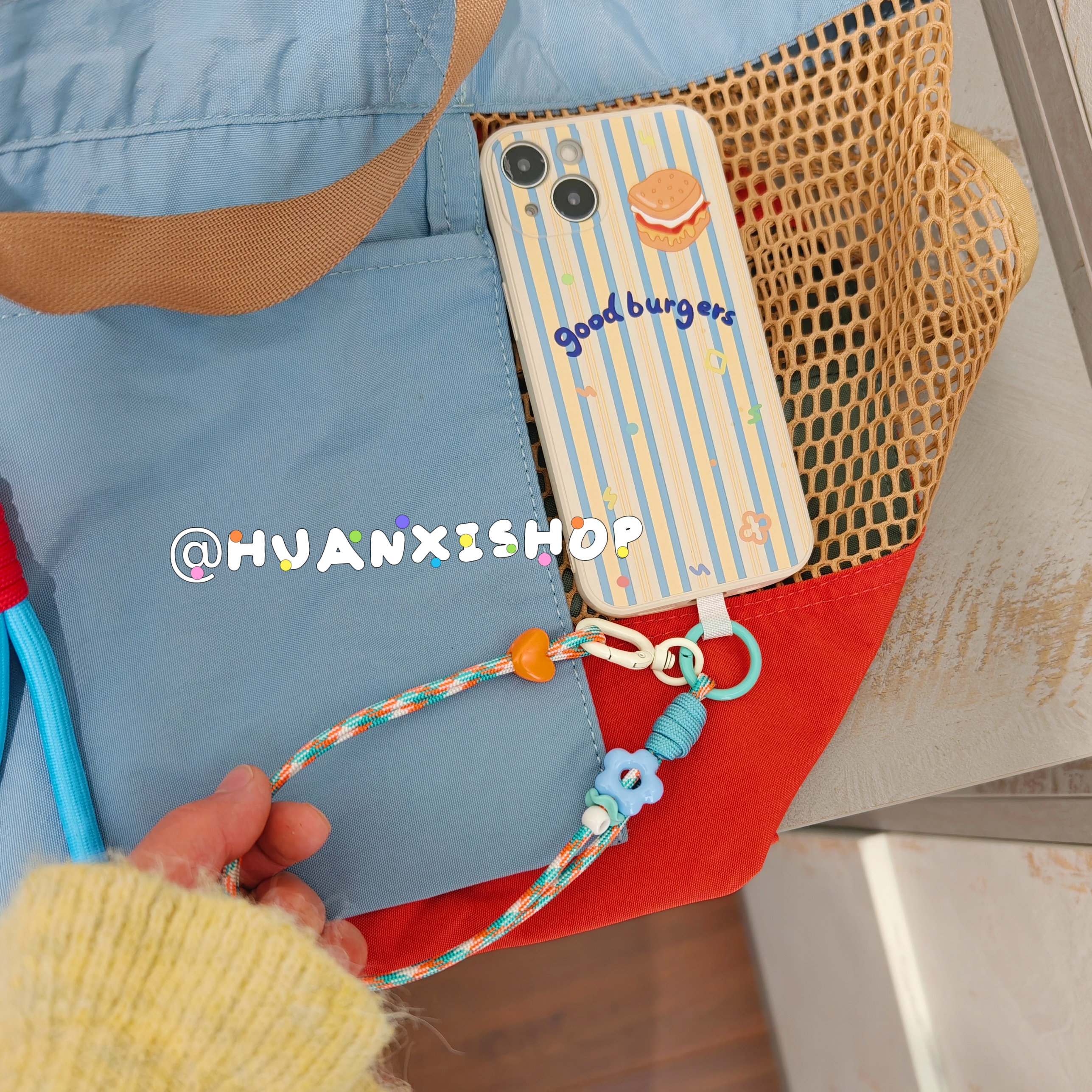 不花芯丨多巴胺彩色手机手腕挂绳短绳百搭手手机链绳结实耐用防摔