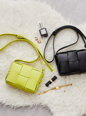 ORiental TRaffic日系春夏新款编织方块形手提肩背时尚包包女