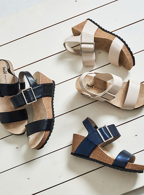 ORiental TRaffic日系夏新款时尚坡跟增高时装凉鞋女高跟