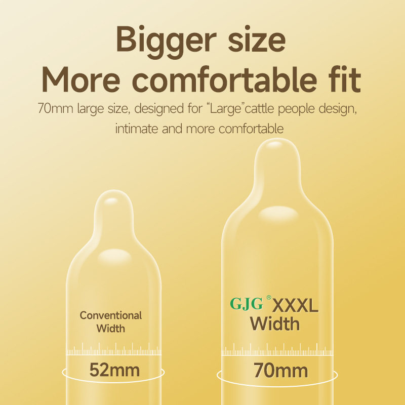 特大号70mm外贸英文版避孕套男用