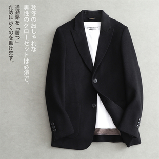 可拆卸羽绒内胆羊毛短款大衣男冬季修身保暖鹅绒羽绒服男士冬装
