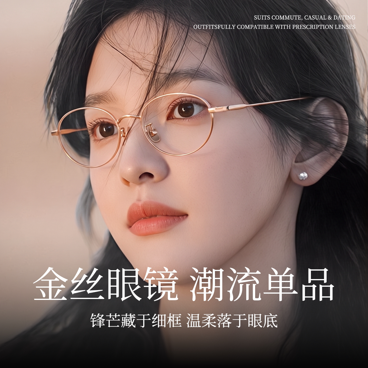 蔡司超轻多色可选近视眼镜框时尚眉线框气质经典多色全框TI0201Q
