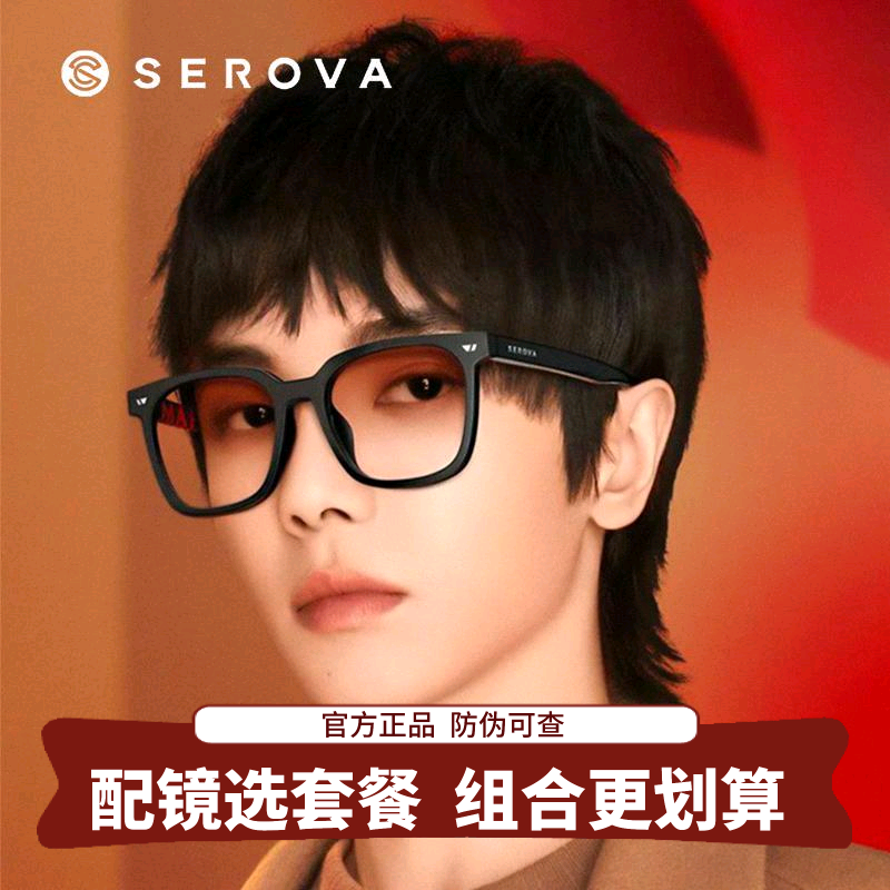 施洛华近视眼镜框可配近视大框显瘦黑框素雅显瘦男潮太阳镜SF613