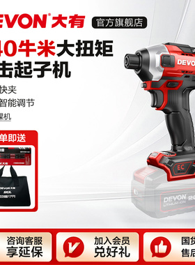 大有20V锂电无刷冲击起子机5762充电批大扭力扳手电动螺丝刀工具