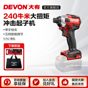 大有20V锂电无刷冲击起子机5762充电批大扭力扳手电动螺丝刀工具