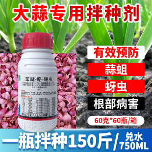 大蒜种子专用拌种剂地蛆蒜蛆根腐病菌核病咯菌腈包衣浸种衣剂农药