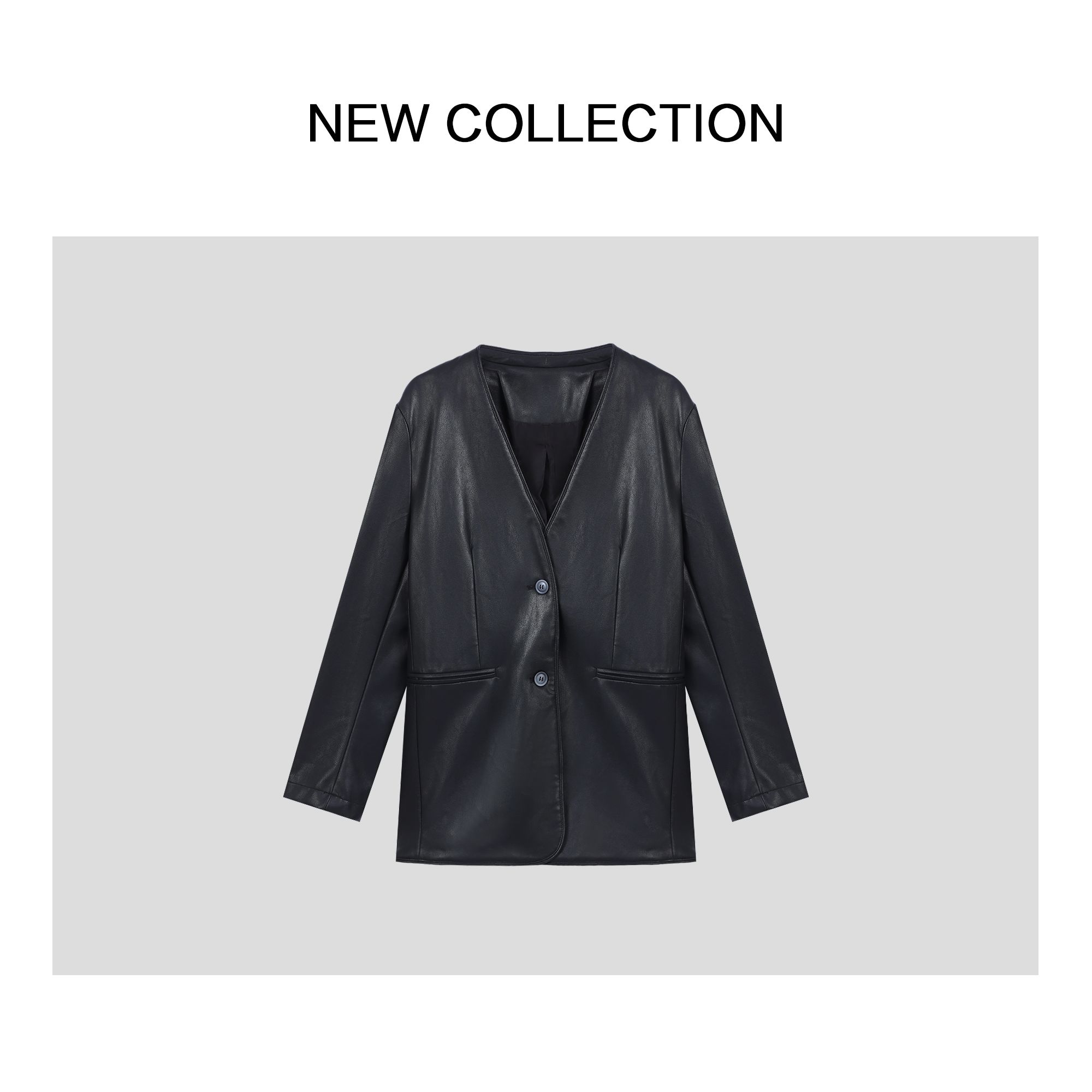 新款时尚气质外套W1538010-8010黑色秋季百搭休闲