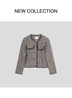 新款气质格子小香风外套 W5516003B-5358