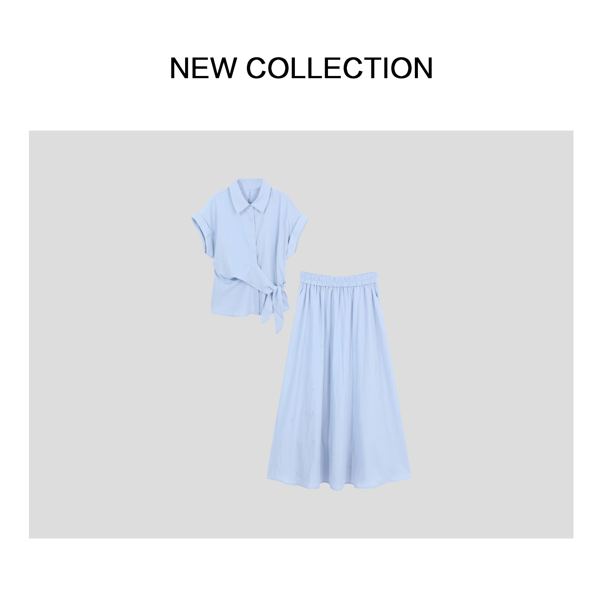 设计感衬衫+半裙套装 D1528232B -8232