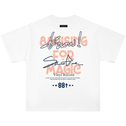 88rising 涂鸦手绘美式嘻哈重磅休闲宽版圆领纯棉短袖T恤男女同款