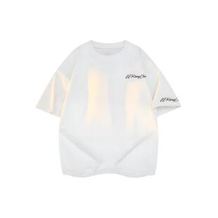 88rising 纯棉美式复古cleanfit手写花体艺术签名情侣短袖T恤