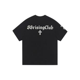 88rising纯棉美式复古高街国潮cleanfit哥特风印花情侣短袖T恤