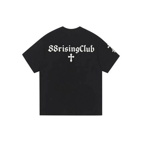 88rising纯棉美式复古高街国潮cleanfit哥特风印花情侣短袖T恤