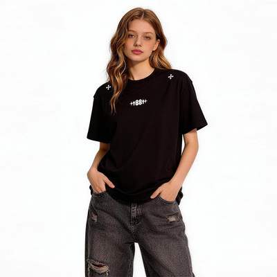 88rising美式复古刺绣短袖T恤