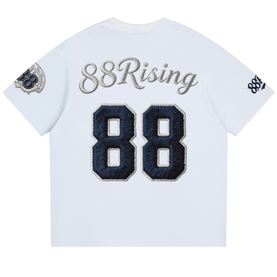 88rising美式复古学院宽松休闲机能骑行短袖百搭字母印花情侣T恤